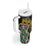 Personalized Mardi Gras Tumbler With Handle Gold Mask Unique Style - Wonder Print Shop