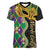 Personalized Mardi Gras Women V-Neck T-Shirt Gold Mask Unique Style