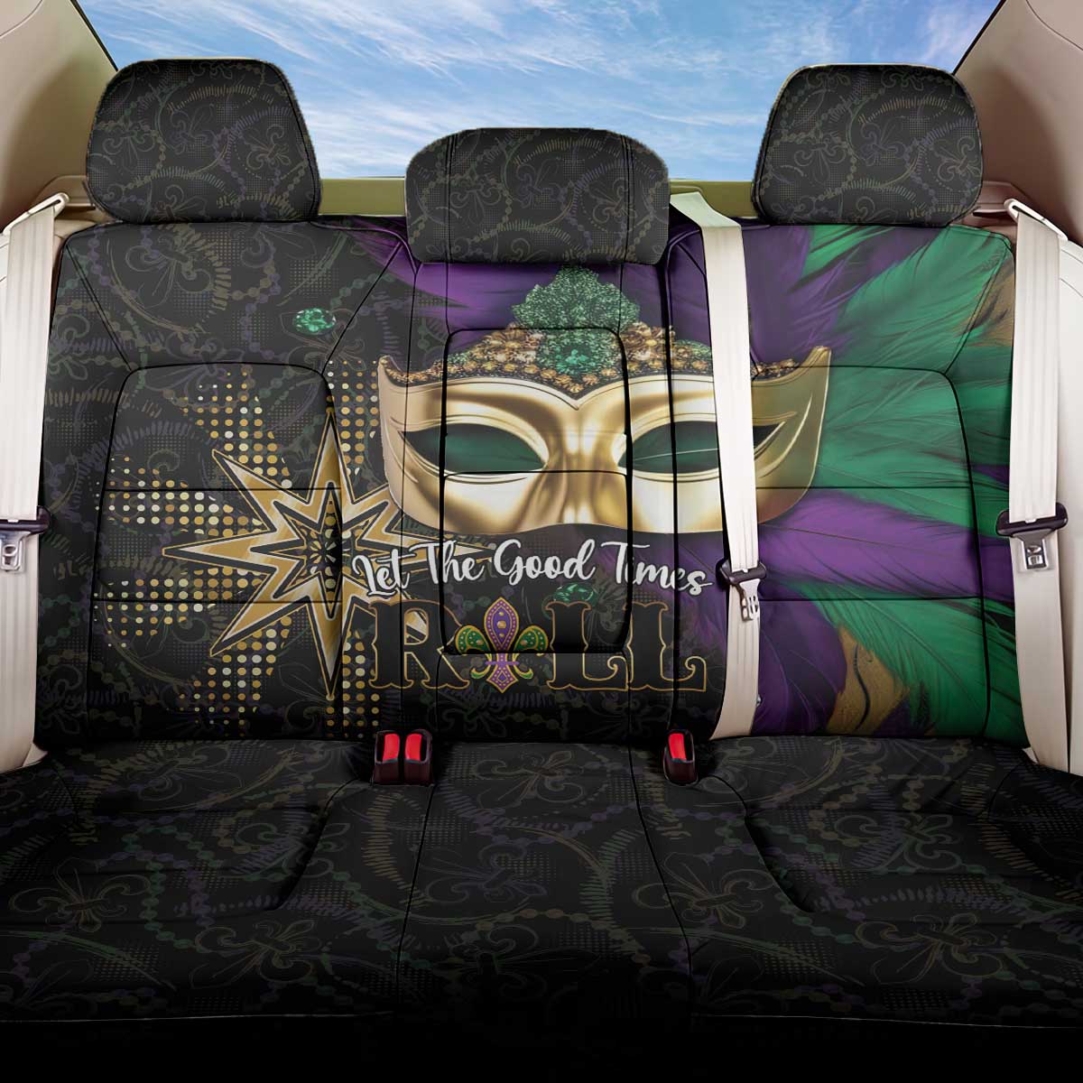 Let The Good Times Roll Mardi Gras Back Car Seat Cover Special Version