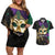 Let The Good Times Roll Mardi Gras Couples Matching Off Shoulder Short Dress and Hawaiian Shirt Special Version