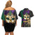 Let The Good Times Roll Mardi Gras Couples Matching Off Shoulder Short Dress and Hawaiian Shirt Special Version