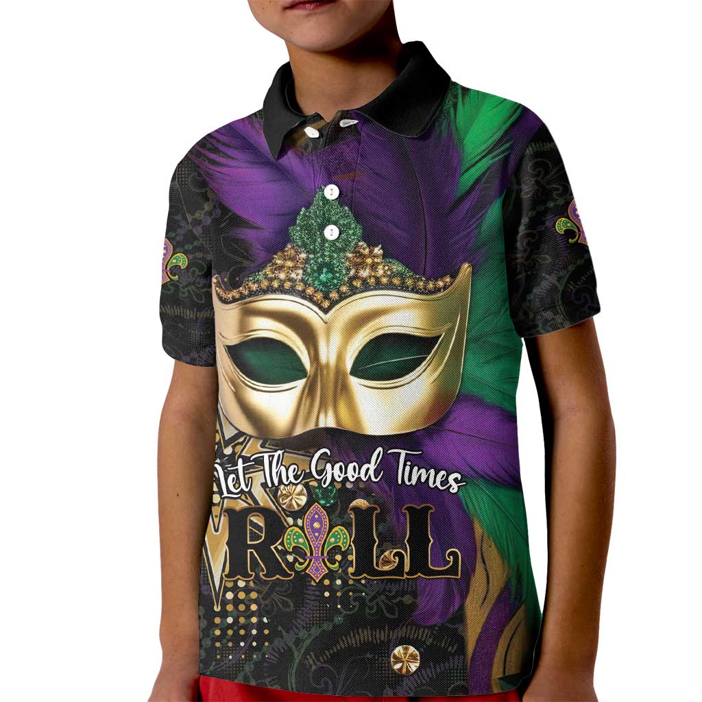 Let The Good Times Roll Mardi Gras Kid Polo Shirt Special Version