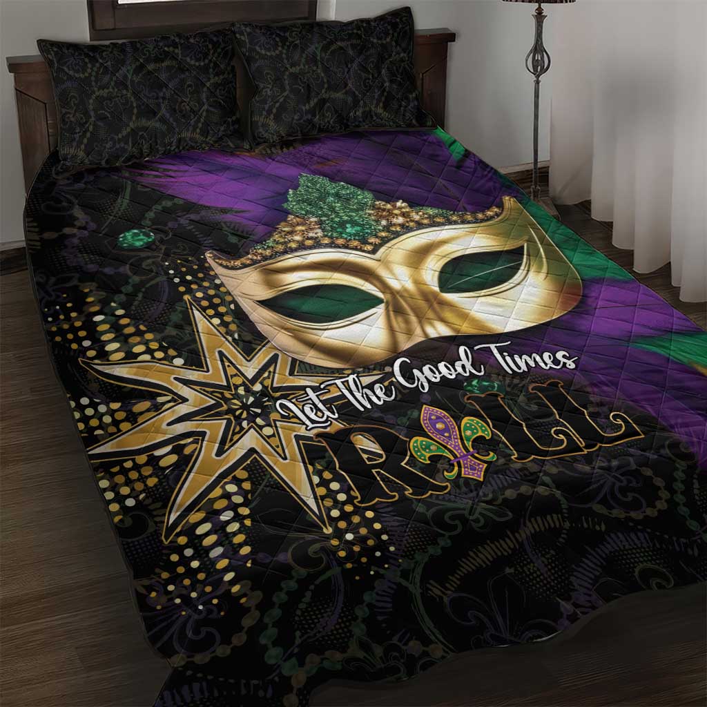 Let The Good Times Roll Mardi Gras Quilt Bed Set Special Version - Wonder Print Shop