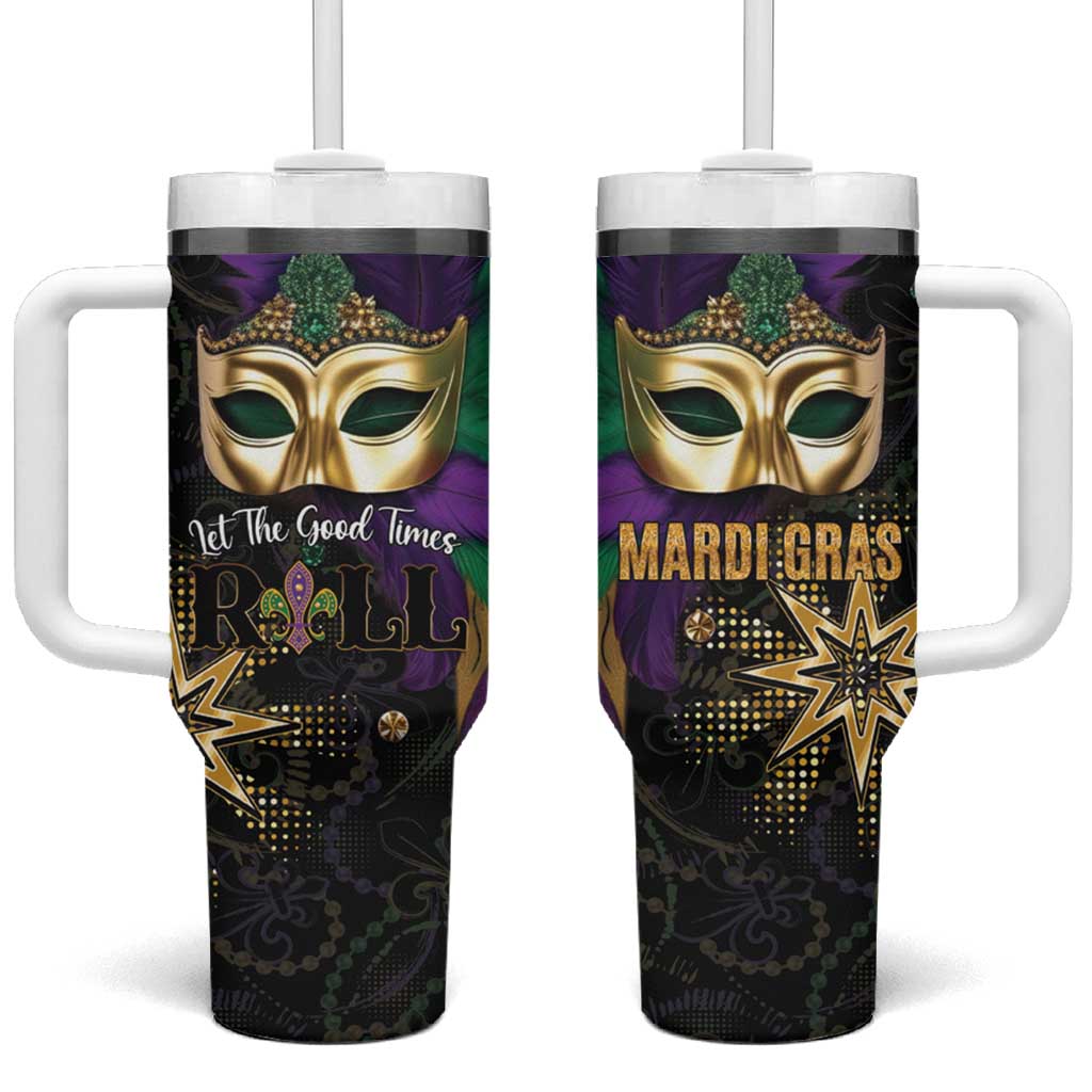 Let The Good Times Roll Mardi Gras Tumbler With Handle Special Version