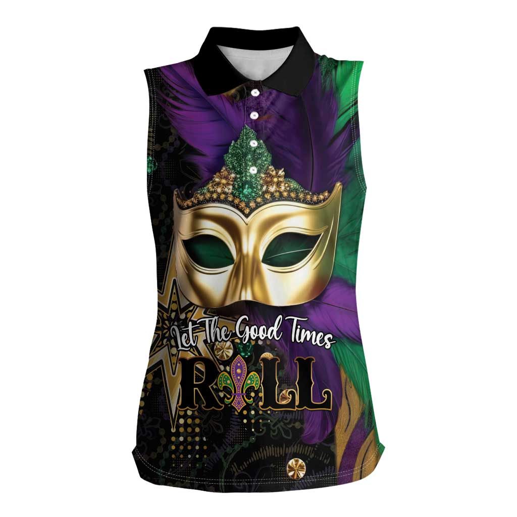 Let The Good Times Roll Mardi Gras Women Sleeveless Polo Shirt Special Version