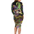 Mardi Gras Alligator Long Sleeve Bodycon Dress Fleur De Lis Glitter Style