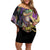 Mardi Gras Alligator Off Shoulder Short Dress Fleur De Lis Glitter Style - Wonder Print Shop