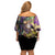 Mardi Gras Alligator Off Shoulder Short Dress Fleur De Lis Glitter Style - Wonder Print Shop