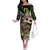 Mardi Gras Alligator Off The Shoulder Long Sleeve Dress Fleur De Lis Glitter Style - Wonder Print Shop