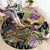 Mardi Gras Alligator Round Carpet Fleur De Lis Glitter Style - Wonder Print Shop