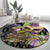 Mardi Gras Alligator Round Carpet Fleur De Lis Glitter Style - Wonder Print Shop