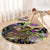 Mardi Gras Alligator Round Carpet Fleur De Lis Glitter Style - Wonder Print Shop