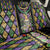 Mardi Gras Skull Back Car Seat Cover Beads Fleur De Lis