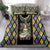 Mardi Gras Skull Bedding Set Beads Fleur De Lis