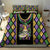 Mardi Gras Skull Bedding Set Beads Fleur De Lis