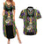 Mardi Gras Skull Couples Matching Summer Maxi Dress and Hawaiian Shirt Beads Fleur De Lis