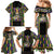 Mardi Gras Skull Family Matching Mermaid Dress and Hawaiian Shirt Beads Fleur De Lis