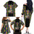 Mardi Gras Skull Family Matching Off The Shoulder Long Sleeve Dress and Hawaiian Shirt Beads Fleur De Lis