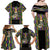 Mardi Gras Skull Family Matching Off Shoulder Maxi Dress and Hawaiian Shirt Beads Fleur De Lis