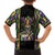 Mardi Gras Skull Family Matching Off Shoulder Short Dress and Hawaiian Shirt Beads Fleur De Lis