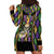 Mardi Gras Skull Hoodie Dress Beads Fleur De Lis