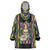 Mardi Gras Skull Wearable Blanket Hoodie Beads Fleur De Lis