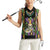 Mardi Gras Skull Women Sleeveless Polo Shirt Beads Fleur De Lis