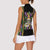 Mardi Gras Skull Women Sleeveless Polo Shirt Beads Fleur De Lis