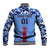 Japan Football Baseball Jacket Come On Samurai Blue - Wonder Print Shop