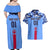 Japan Football Couples Matching Off Shoulder Maxi Dress and Hawaiian Shirt Come On Samurai Blue - Wonder Print Shop