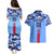 Japan Football Couples Matching Puletasi and Hawaiian Shirt Come On Samurai Blue - Wonder Print Shop