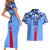 Japan Football Couples Matching Short Sleeve Bodycon Dress and Hawaiian Shirt Come On Samurai Blue - Wonder Print Shop