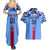 Japan Football Couples Matching Summer Maxi Dress and Hawaiian Shirt Come On Samurai Blue - Wonder Print Shop