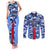 Japan Football Couples Matching Tank Maxi Dress and Long Sleeve Button Shirt Come On Samurai Blue - Wonder Print Shop