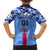 Japan Football Family Matching Long Sleeve Bodycon Dress and Hawaiian Shirt Come On Samurai Blue - Wonder Print Shop