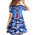 Japan Football Family Matching Long Sleeve Bodycon Dress and Hawaiian Shirt Come On Samurai Blue - Wonder Print Shop