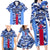 Japan Football Family Matching Long Sleeve Bodycon Dress and Hawaiian Shirt Come On Samurai Blue - Wonder Print Shop