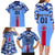 Japan Football Family Matching Long Sleeve Bodycon Dress and Hawaiian Shirt Come On Samurai Blue - Wonder Print Shop