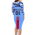 Japan Football Family Matching Long Sleeve Bodycon Dress and Hawaiian Shirt Come On Samurai Blue - Wonder Print Shop