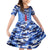 Japan Football Family Matching Mermaid Dress and Hawaiian Shirt Come On Samurai Blue - Wonder Print Shop