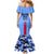 Japan Football Family Matching Mermaid Dress and Hawaiian Shirt Come On Samurai Blue - Wonder Print Shop