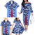 Japan Football Family Matching Off Shoulder Long Sleeve Dress and Hawaiian Shirt Come On Samurai Blue - Wonder Print Shop