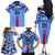 Japan Football Family Matching Off Shoulder Long Sleeve Dress and Hawaiian Shirt Come On Samurai Blue - Wonder Print Shop