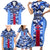 Japan Football Family Matching Short Sleeve Bodycon Dress and Hawaiian Shirt Come On Samurai Blue - Wonder Print Shop