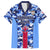 Japan Football Family Matching Short Sleeve Bodycon Dress and Hawaiian Shirt Come On Samurai Blue - Wonder Print Shop