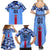 Japan Football Family Matching Summer Maxi Dress and Hawaiian Shirt Come On Samurai Blue - Wonder Print Shop