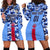 Japan Football Hoodie Dress Come On Samurai Blue - Wonder Print Shop