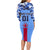 Japan Football Long Sleeve Bodycon Dress Come On Samurai Blue - Wonder Print Shop