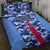 Japan Football Quilt Bed Set Come On Samurai Blue - Wonder Print Shop