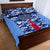 Japan Football Quilt Bed Set Come On Samurai Blue - Wonder Print Shop